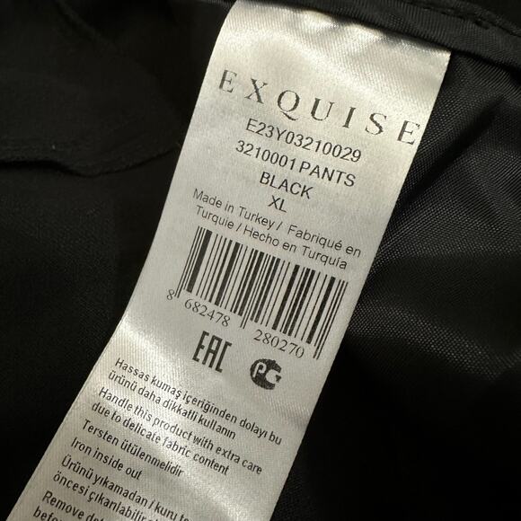 ANTHROPOLOGIE EXQUISE Trouser Pants Black HR Straight Leg Preppy NWT - Picture 11 of 16